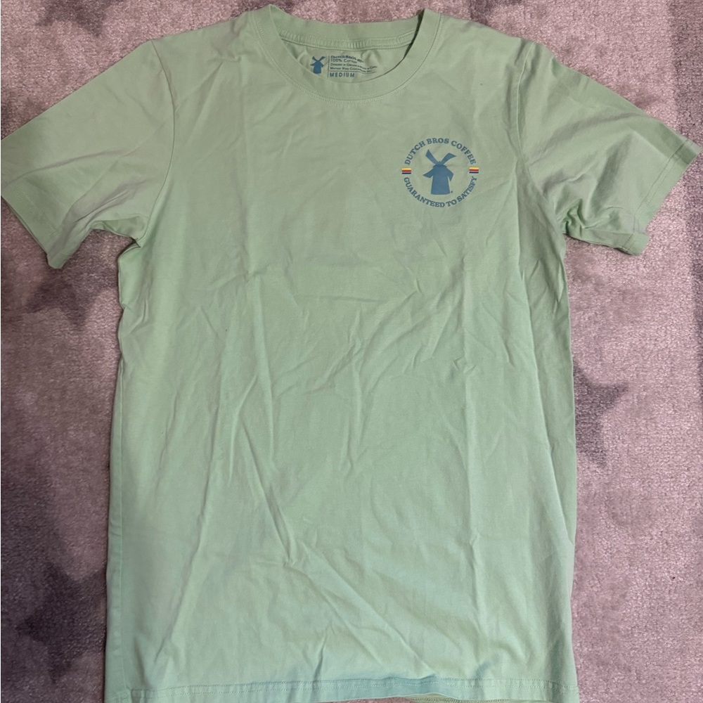 Dutch bros tshirt, men’s medium, mint green
